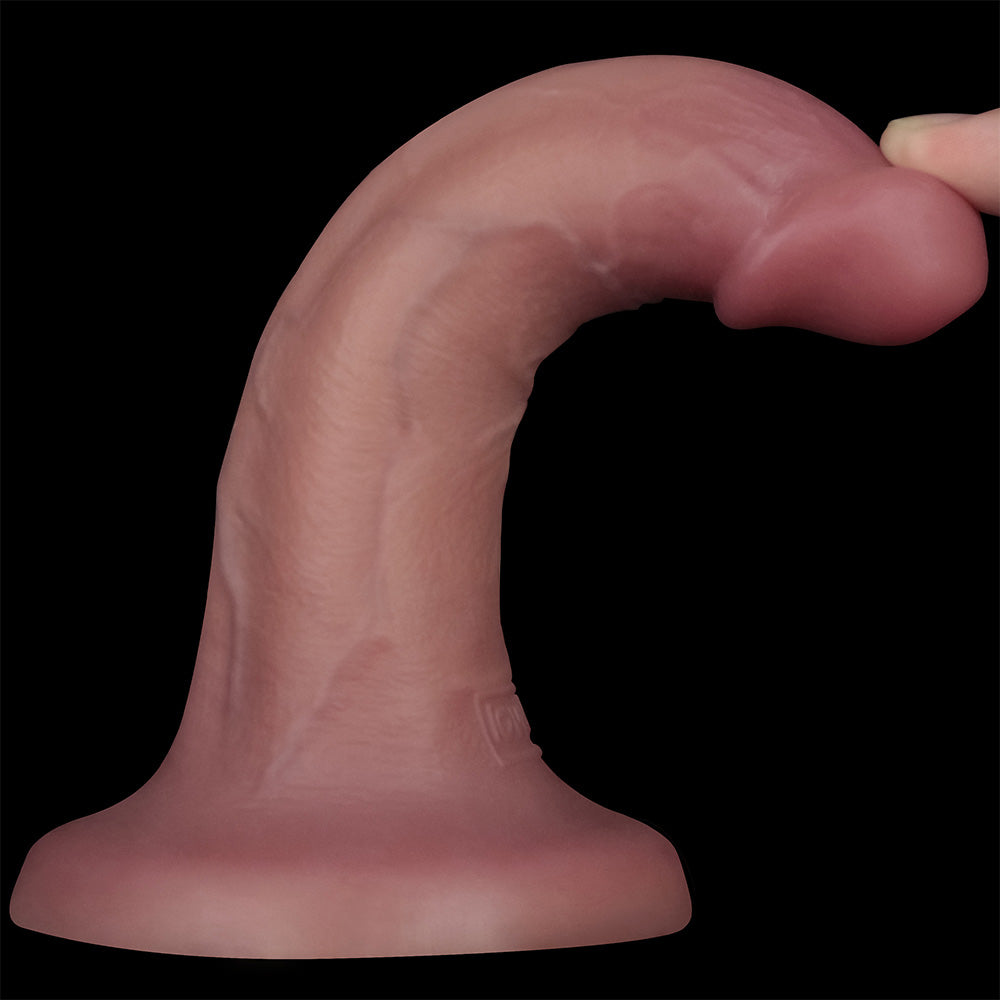 Dual Density Power Cock - 6 Inch Flesh 16 cm Vibrating Dong