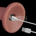 Dual Density Power Cock - 6 Inch Flesh - Flesh 16 cm USB Rechargeable Vibrating Dong