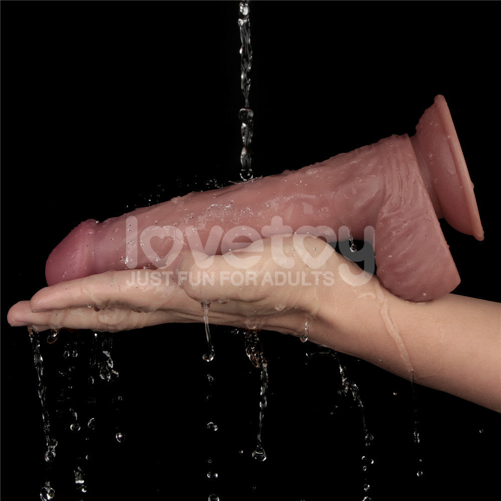 Dual Density Power Cock - 9 Inch Flesh 23 cm Vibrating Dildo