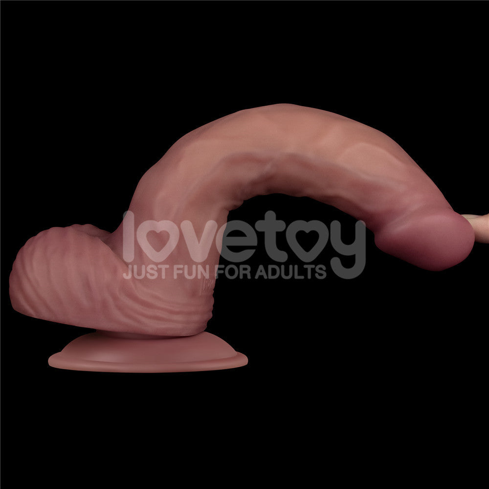 Dual Density Power Cock - 9 Inch Flesh 23 cm Vibrating Dildo