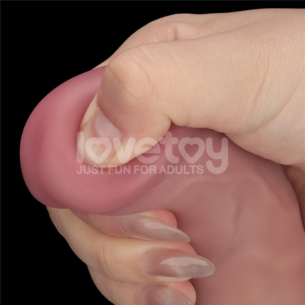 Dual Density Power Cock - 9 Inch Flesh 23 cm Vibrating Dildo
