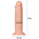 King Size 11'' Realistic Dildo - Flesh 28 cm Dong - Image 9