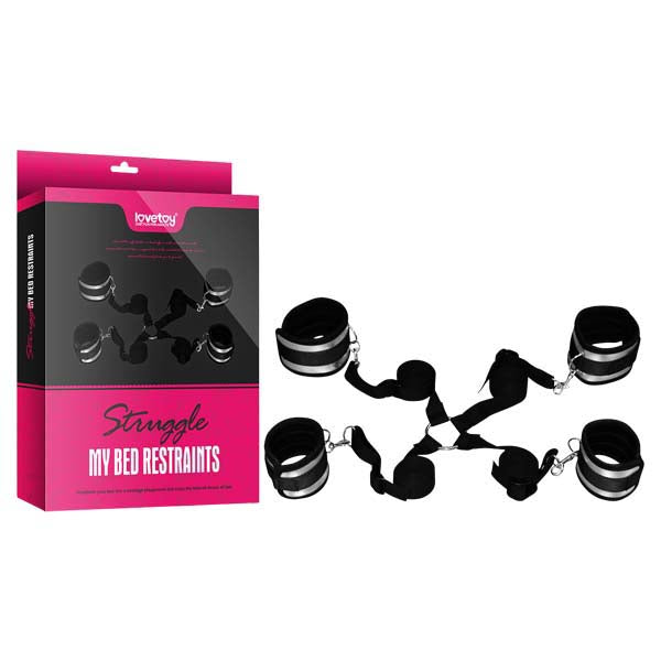Struggle My Bed Restraints - Wrist & Leg Cuffs Kit - Image 1