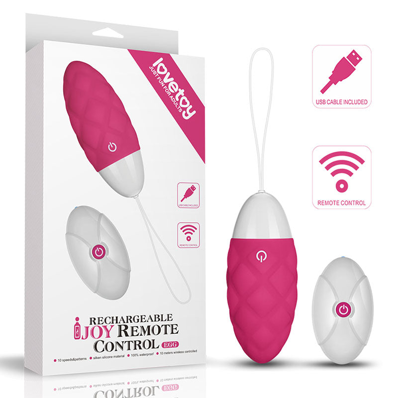 IJOY Rechargeable Remote Control Egg - Pink USB Rechargeable Egg with Remote - Image 1