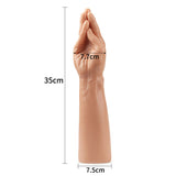 King Sized 13.5'' Realistic Magic Hand - Flesh 36 cm Hand Dildo - Image 4