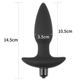 Anal Indulgence Collection Silicone Fantasy Anal Plug - Black 14.5 cm Vibrating Butt Plug - Image 6