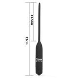 Ultimate Silicone Vibrating Urethral Dilator - Black Vibrating Urethral Sound - Image 5