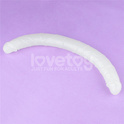 Lumino Play 18.5'' Double Dildo - Glow in the Dark Blue Double Dong