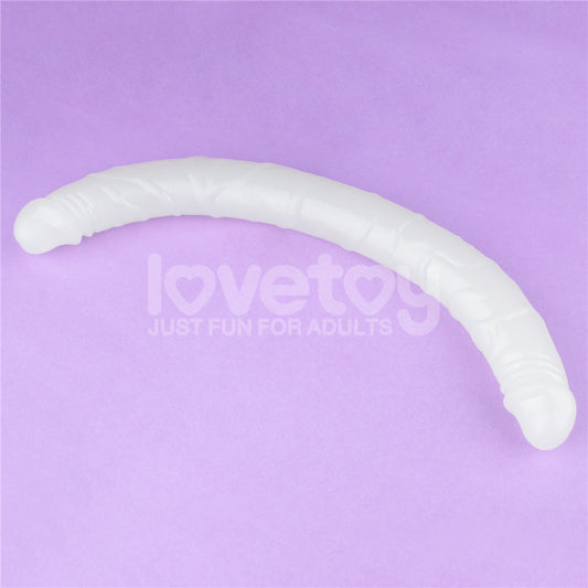 Lumino Play 18.5'' Double Dildo - Glow in the Dark Blue Double Dong