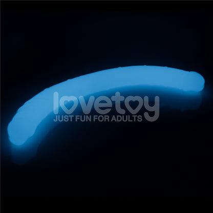 Lumino Play 18.5'' Double Dildo - Glow in the Dark Blue Double Dong