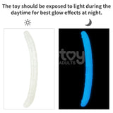 Lumino Play 18.5'' Double Dildo - Glow in the Dark Blue 47 cm Double Dong - Image 4