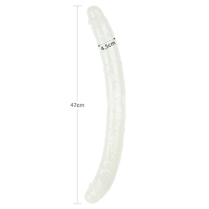Lumino Play 18.5'' Double Dildo - Glow in the Dark Blue Double Dong