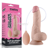Cumming Softee Soft Ejaculation Cock 8'' with Balls - Flesh 20.3 cm Squirting Dong - Image 1