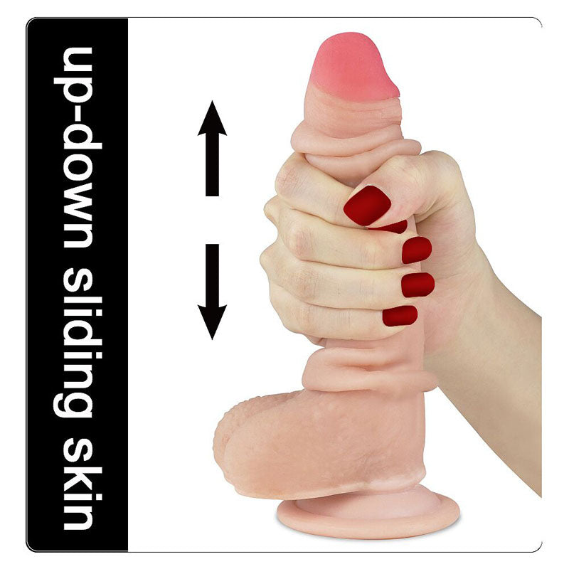 Sliding Skin Dual Layer Dong - Flesh 17.8 cm (7'') Dong