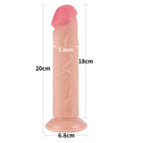 Sliding Skin Dual Layer Dong - Flesh 20 cm (8'') Dong with Flexible Skin - Image 7