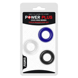 Power Plus Triple Donut Ring Set - Coloured Cock Rings - Set of 3 - Image 1