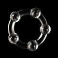 Power Plus Triple Beaded Ring Set - Clear Cock Rings - Set of 3