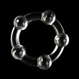 Power Plus Triple Beaded Ring Set - Clear Cock Rings - Set of 3 - Image 6