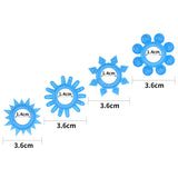 Lumino Play Penis Rings 4 Pack - Glow in the Dark Blue Cock Rings - Set of 4 - Image 3