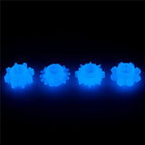 Lumino Play Penis Rings 4 Pack - Glow in the Dark Blue Cock Rings - Set of 4 - Image 6
