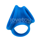 Pinnacle Pro Trio Grip Enhancer - Blue Cock & Balls Ring - Image 4