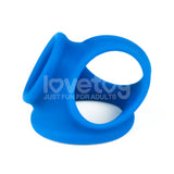 Pinnacle Pro Trio Grip Enhancer - Blue Cock & Balls Ring - Image 5