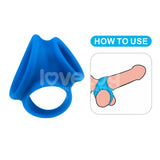 Pinnacle Pro Trio Grip Enhancer - Blue Cock & Balls Ring - Image 8