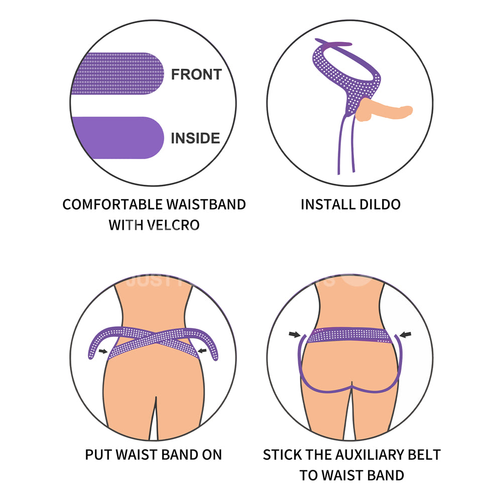 Ingen Easy Strap-On Harness - Purple Adjustable Strap-On Harness