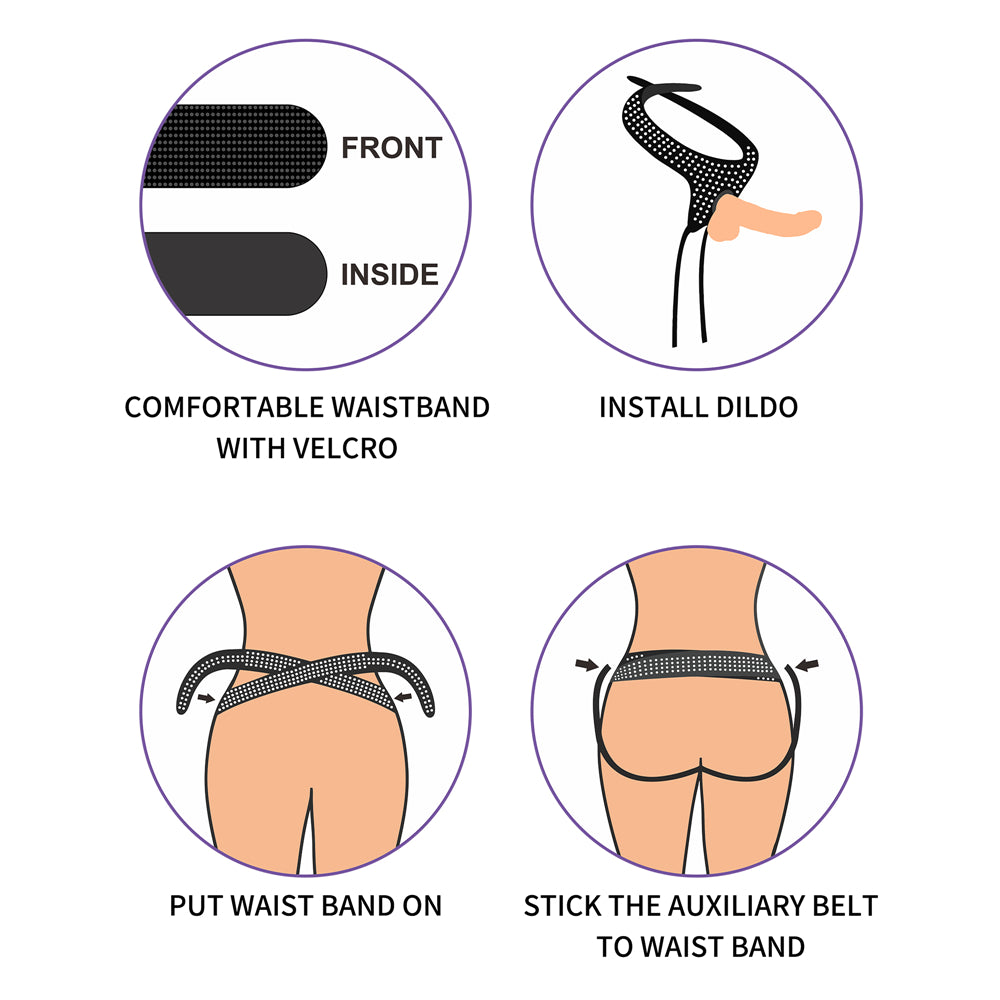 Ingen Easy Strap-On Harness - Black Adjustable Strap-On Harness