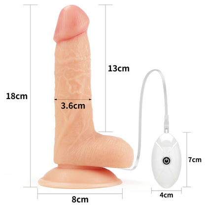 Ingen Vibrating Easy Strap-On Set - Flesh (7'') Vibrating Strap-On