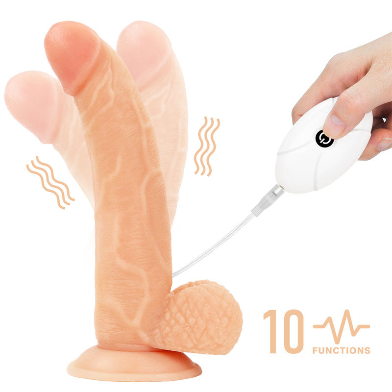 Ingen Vibrating Easy Strap-On Set - Flesh (8.5'') Vibrating Strap-On