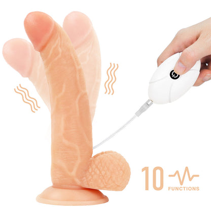 Ingen Vibrating Easy Strap-On Set - Flesh (8.5'') Vibrating Strap-On