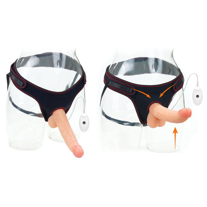 Ingen Vibrating Easy Strap-On Set - Flesh (8.5'') Vibrating Strap-On