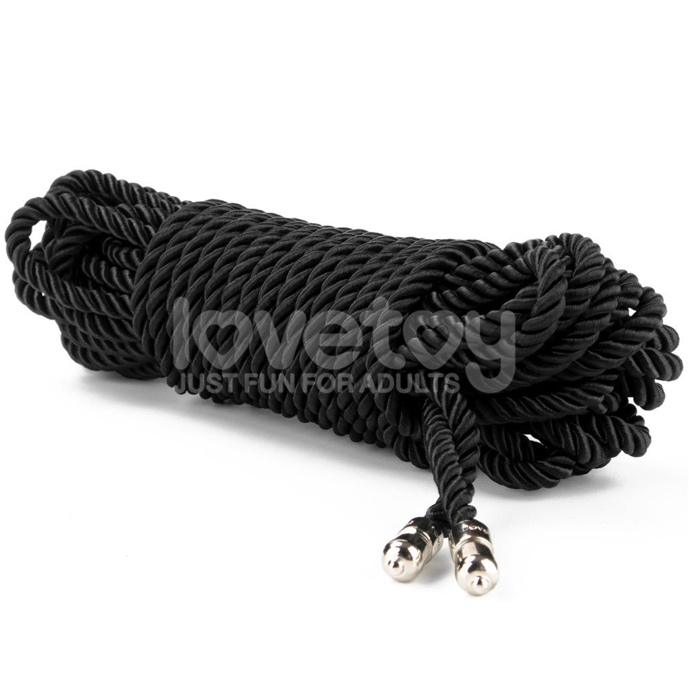 Rebellion Reign Silky Bondage Rope - Black Bondage Rope - 10 metre