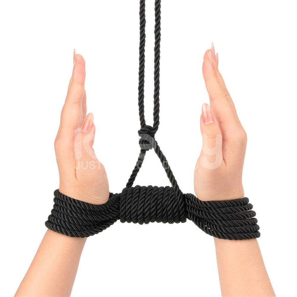 Rebellion Reign Silky Bondage Rope - Black Bondage Rope - 10 metre
