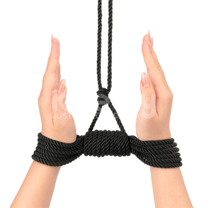 Rebellion Reign Silky Bondage Rope - Black Bondage Rope - 10 metre