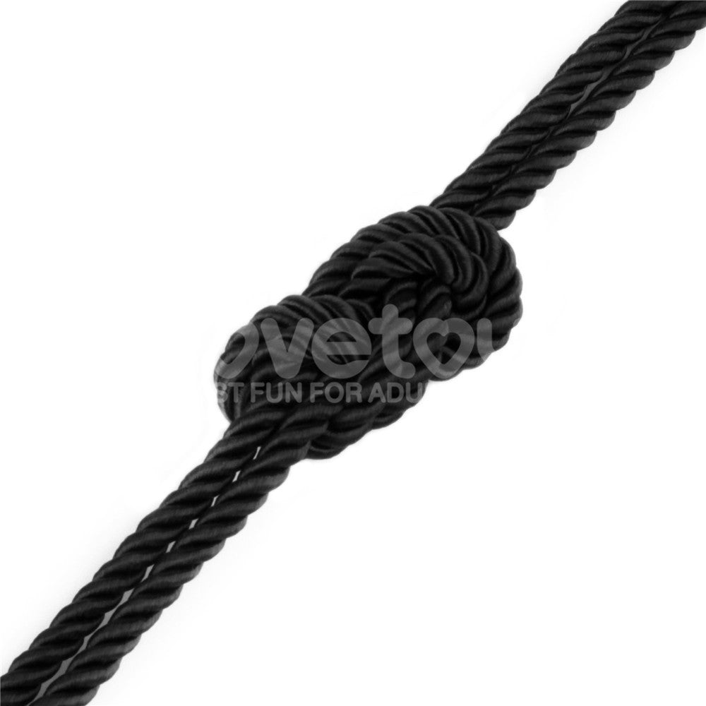 Rebellion Reign Silky Bondage Rope - Black Bondage Rope - 10 metre