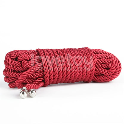 Rebellion Reign Silky Bondage Rope - Red Bondage Rope - 10 metre