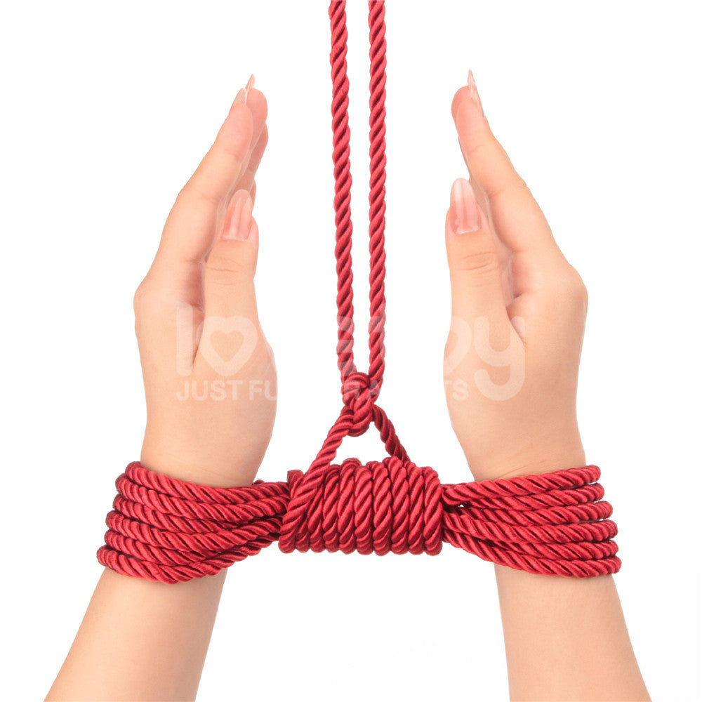 Rebellion Reign Silky Bondage Rope - Red Bondage Rope - 10 metre