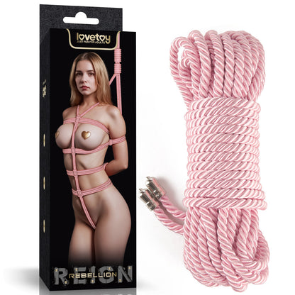 Rebellion Reign Silky Bondage Rope - Pink Bondage Rope - 10 metre