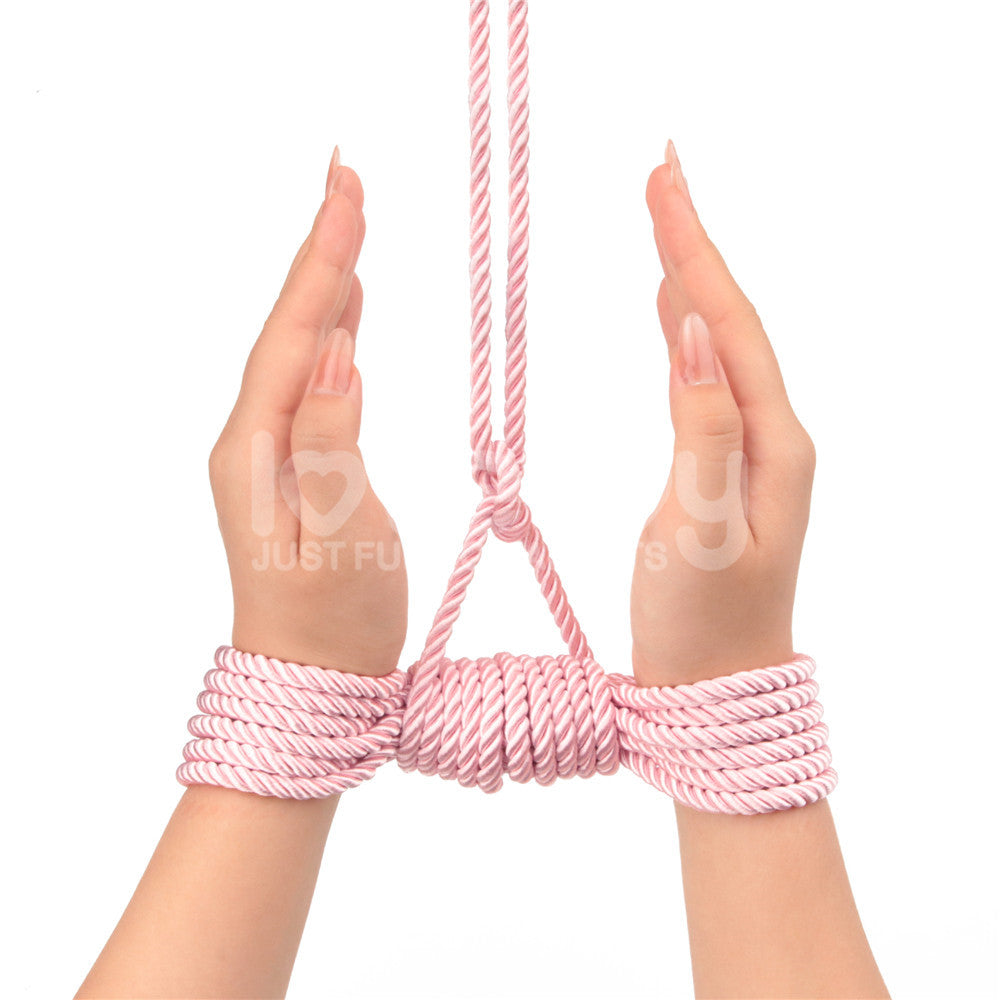 Rebellion Reign Silky Bondage Rope - Pink Bondage Rope - 10 metre