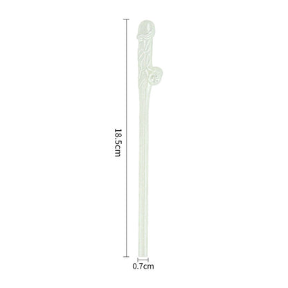 Jokes & Parties Glow In The Dark Willy Straws - Glow in Dark Dicky