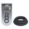 LEVELZ Classic Silicone Cock Ring Set - XS/S/M - Black Cock Rings - Set of 3 Sizes