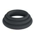 LEVELZ Classic Silicone Cock Ring Set - XS/S/M - Black Cock Rings - Set of 3 Sizes