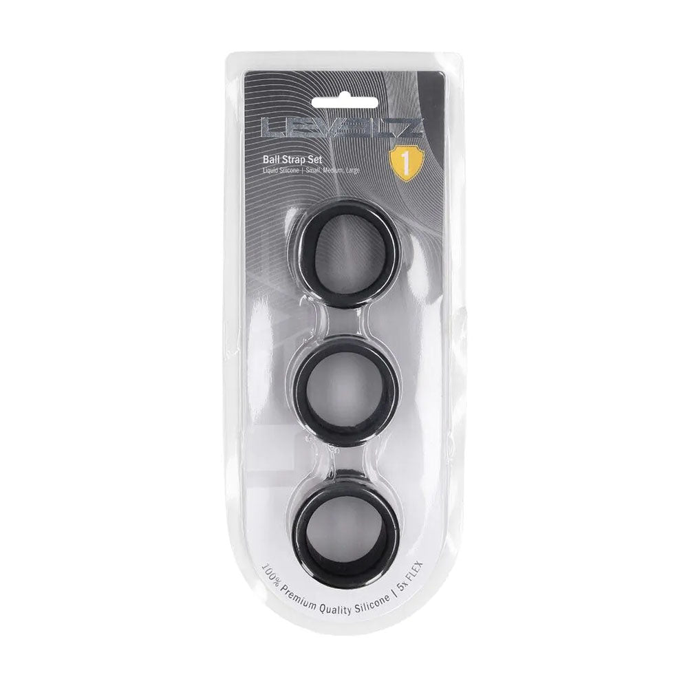 LEVELZ Liquid Silicone Ball Strap Set of 3 - Black Ball Stretchers