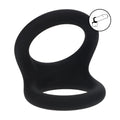 LEVELZ Double O Silicone Cock Ring - L - Black - Black Cock & Balls Rings