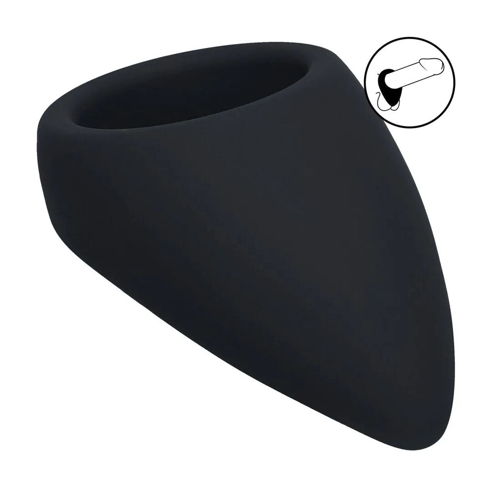 LEVELZ Teardrop Silicone Cock Ring - Black Cock Ring
