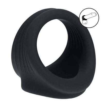 LEVELZ Silicone Cock & Ball Harness - Black Cock & Ball Ring