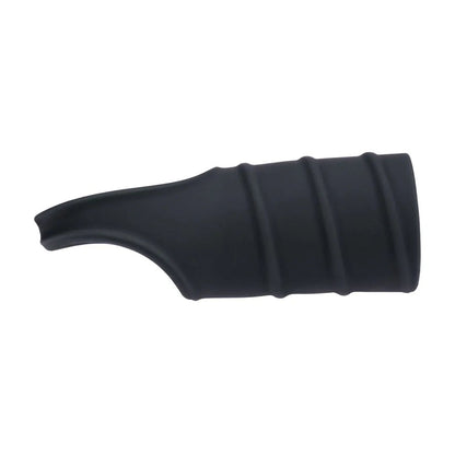 LEVELZ Silicone Cock Ring & Ribbed Sleeve - Black Cock Ring