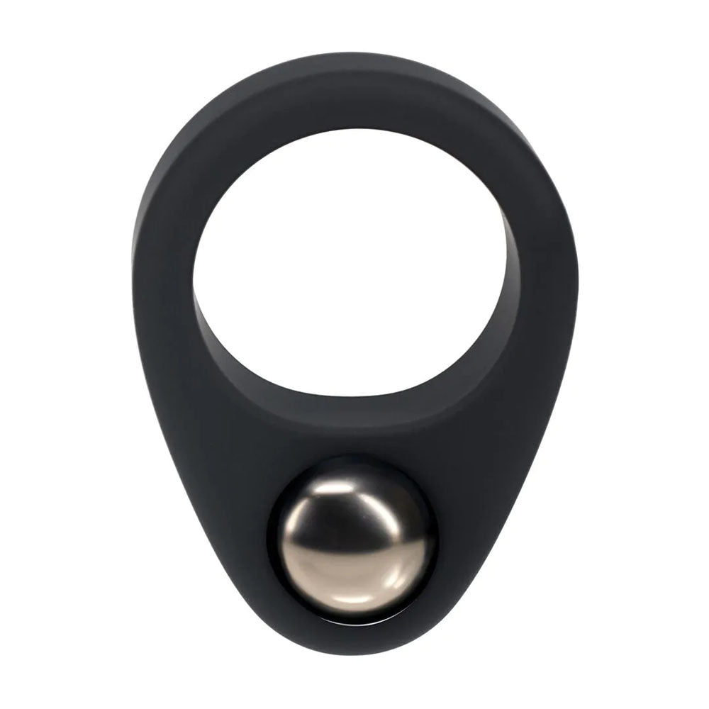 LEVELZ Single Weighted Ball Cock Ring - Black Weighted Cock Ring